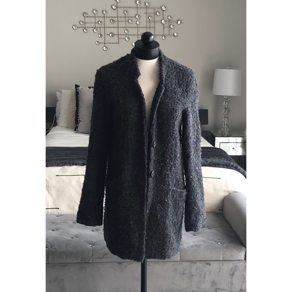 BB Dakota Wool Blend Coat Size Medium Gray Oversized Wool Blend